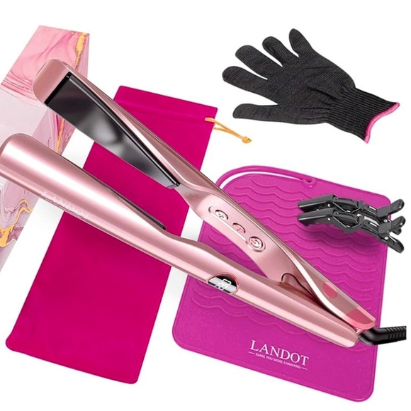 NIB Ion 2 in 1 Flatiron + Twist Curler 1" Professional Curling Iron Kit NWT - Picture 2 of 9